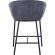 Ashland Counter Stool in Black Steel & Charcoal Grey Fabric (Set of 2)